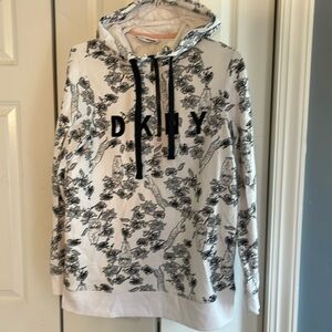 DKNY lightweight 3/4 zip up hoodie